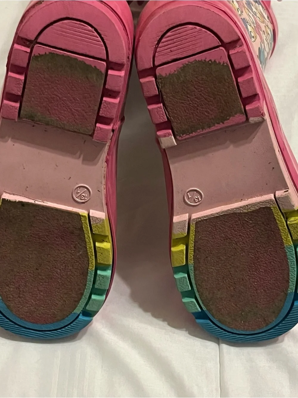 Disney Pink Minnie & Daisy Pattern Kids Rain Boots